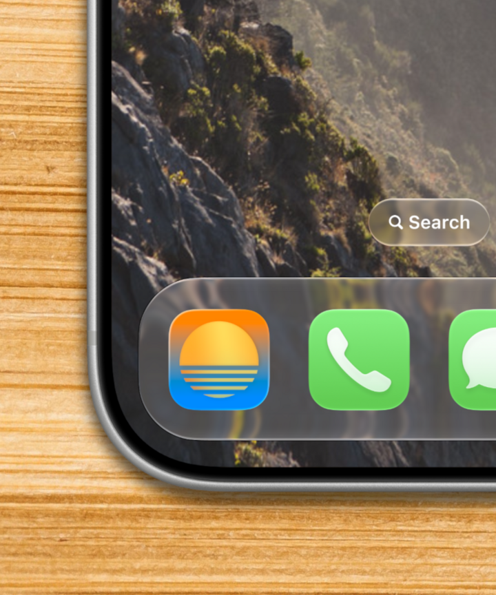 Pueblo CRM app icon in the iPhone dock, ready on the home screen